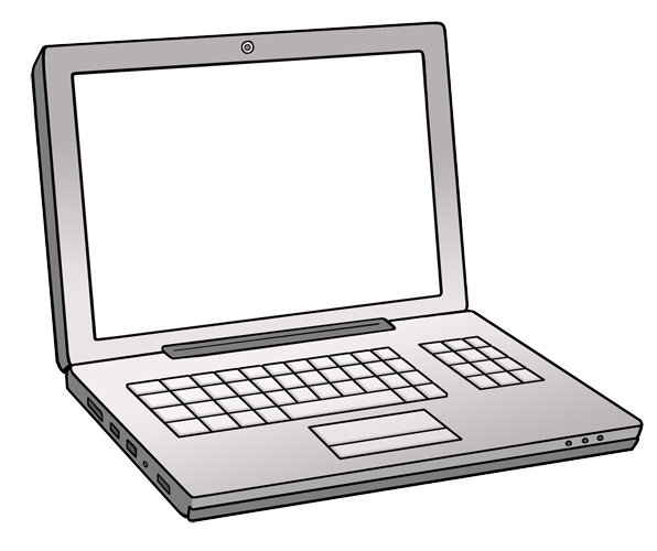 Grauer, geöffneter Laptop